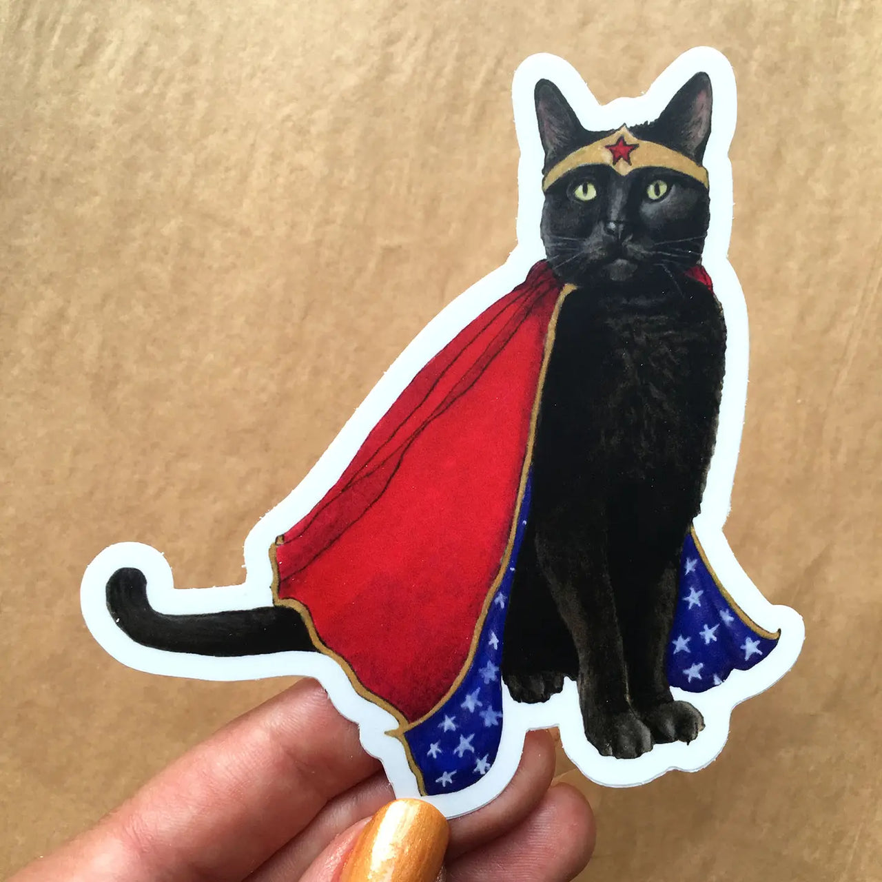 Illustrated Cat Sticker