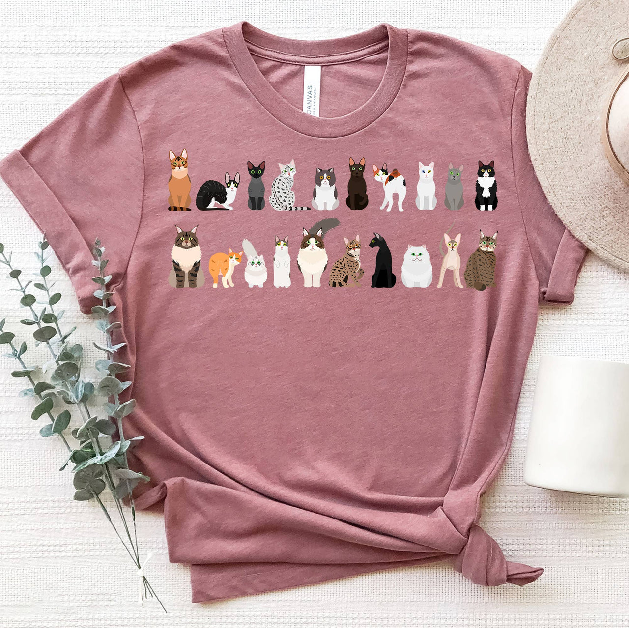 Cat Breeds T-Shirt - Animal Lovers Tees- Farm Animals Tees