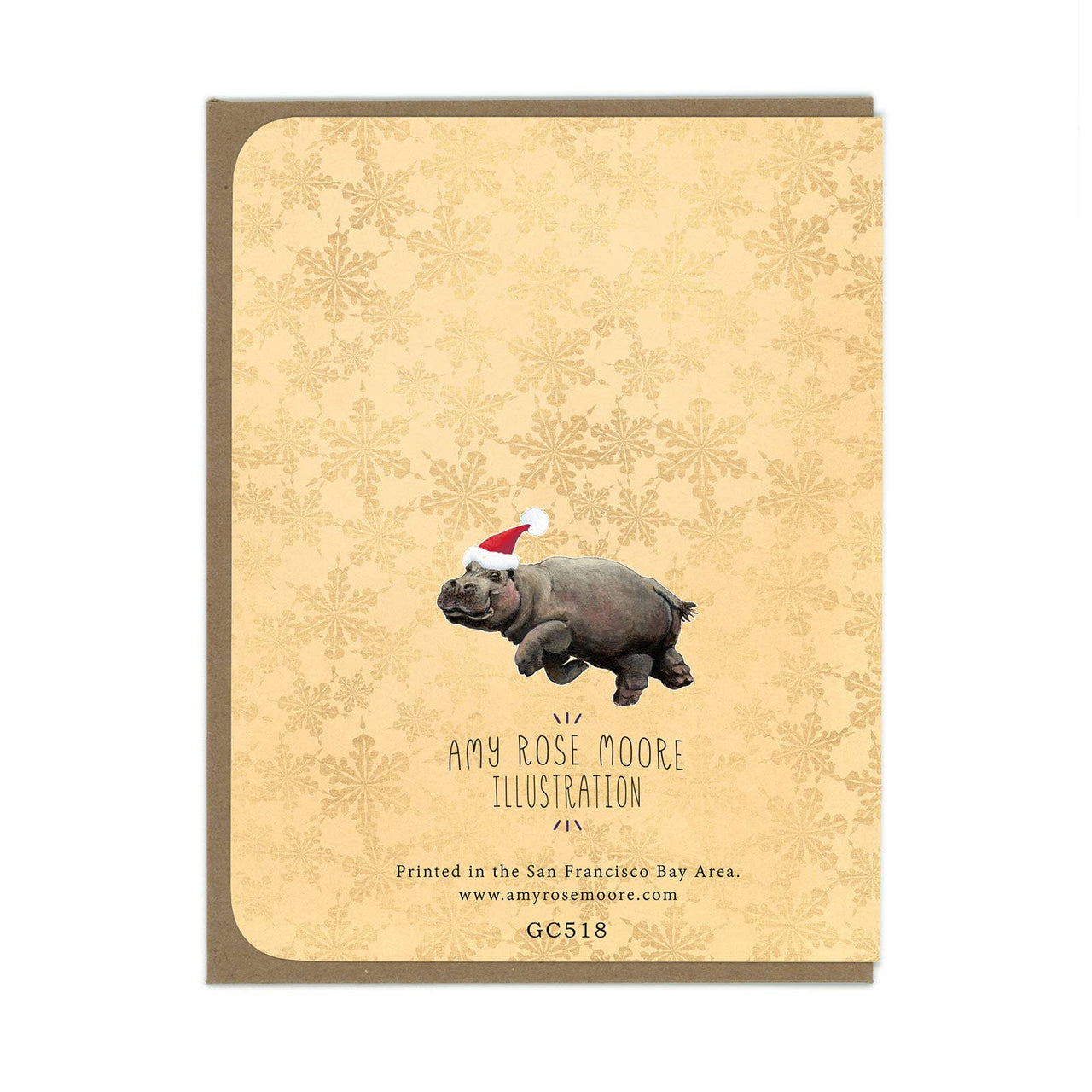 HOLIDAY - Fluffy Santa Cat - Blank Card