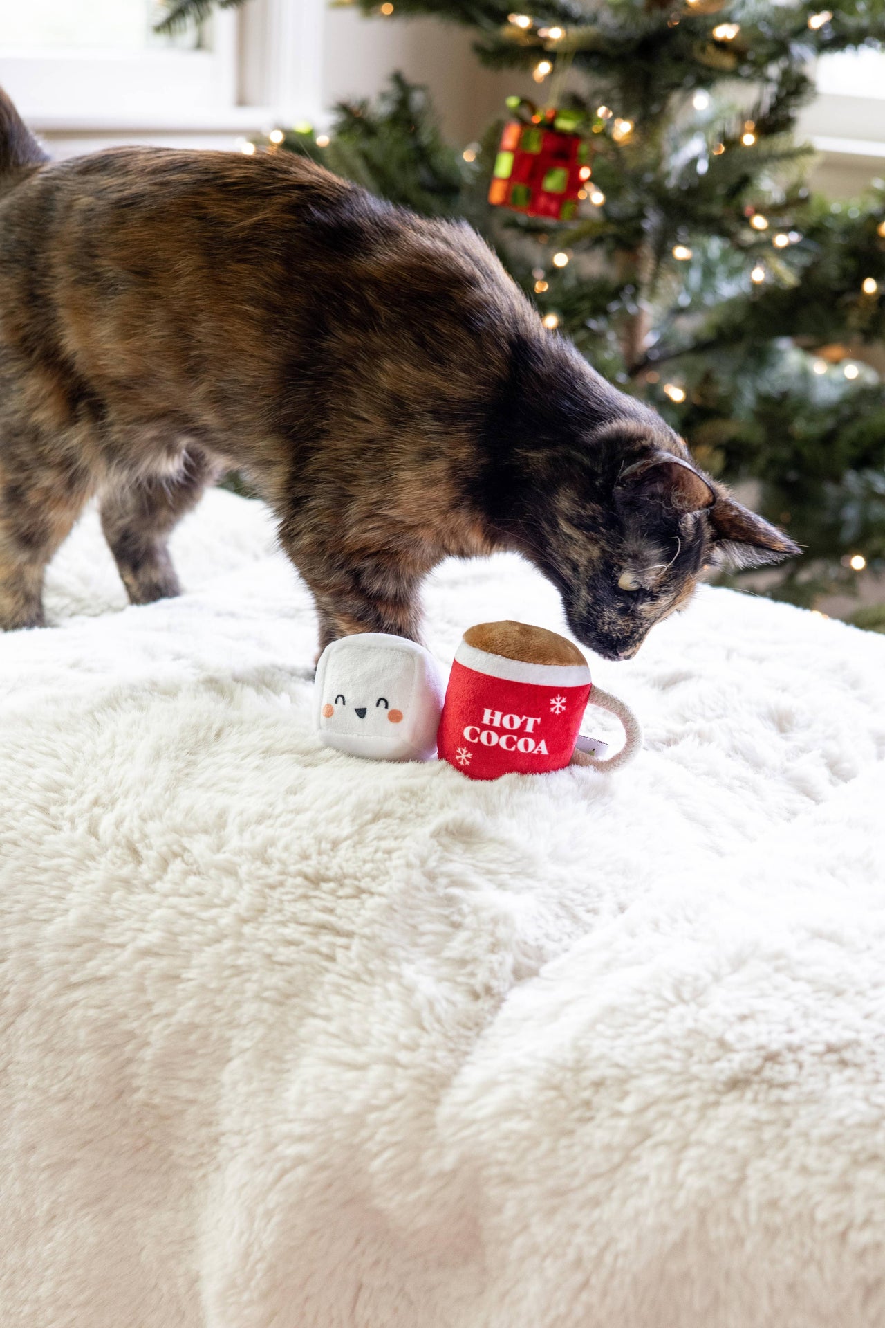 Christmas Hot Cocoa Cat Toys, Set of 2