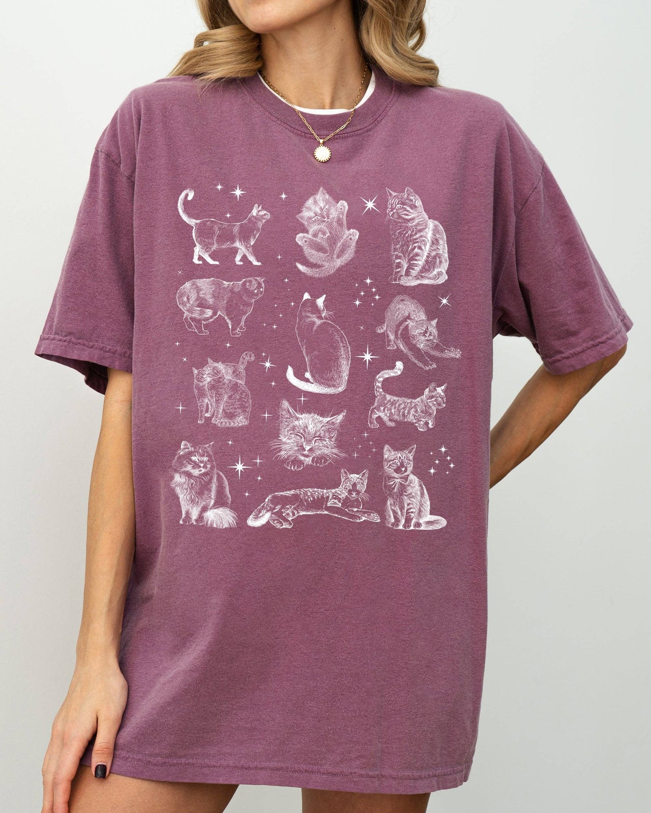 Magical Cats Vintage Kitten Tarot Sparkles, Halloween Shirt