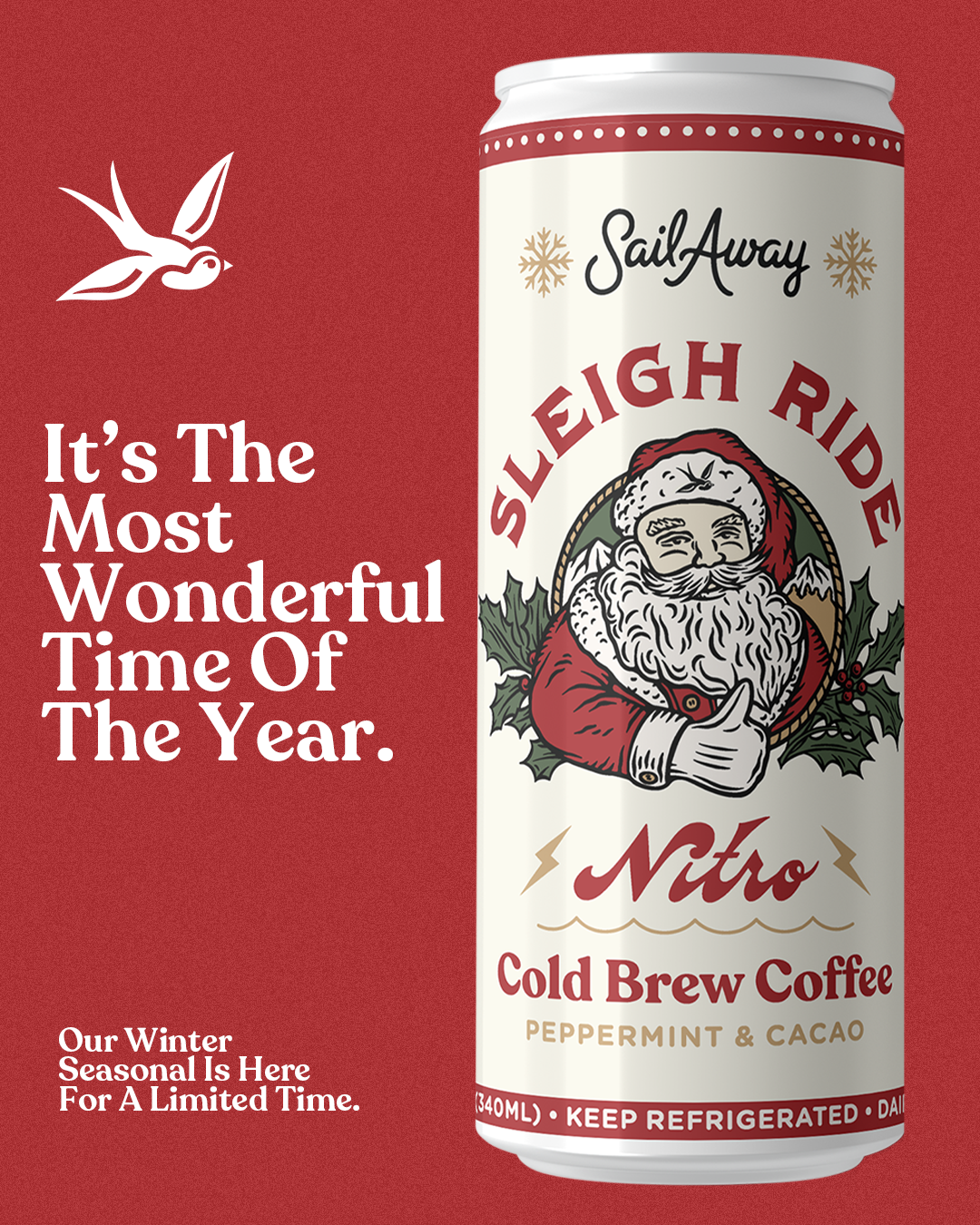 Holiday Seasonal Cold Brew Coffee - Peppermint Mocha