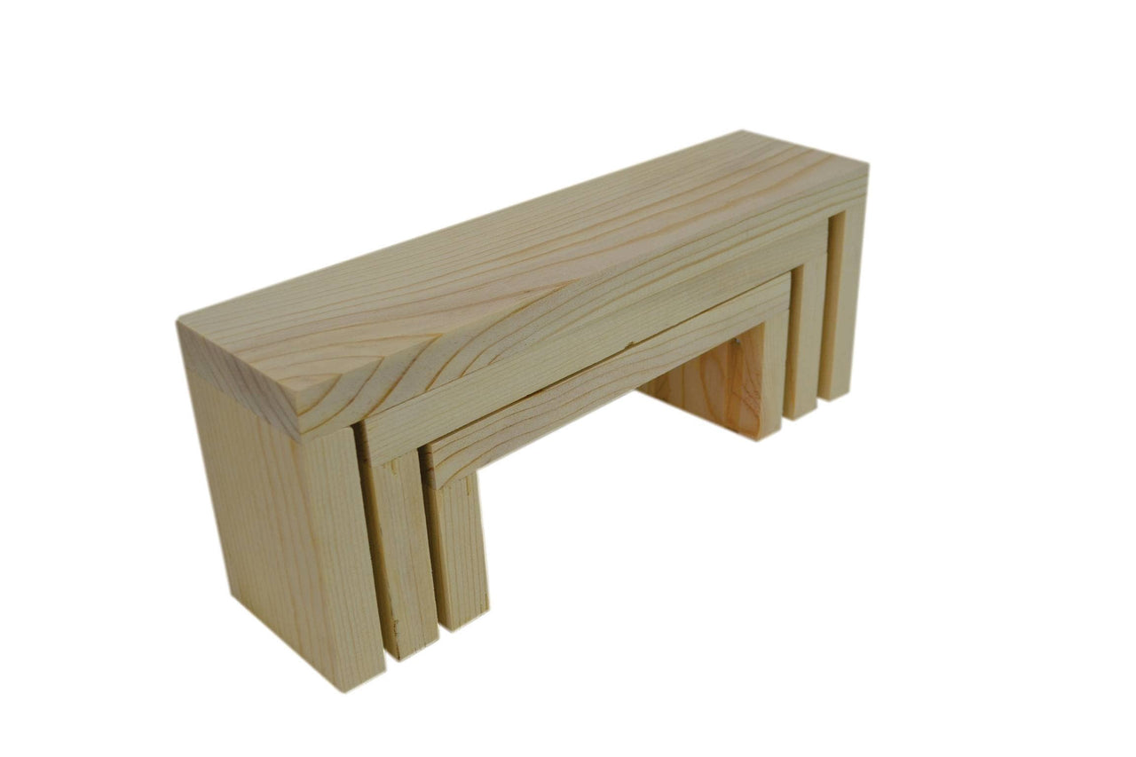 3-Tier Wooden Display Risers (One Set)