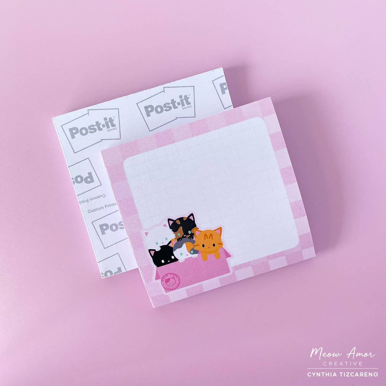 Cats Pile Box Sticky Notes