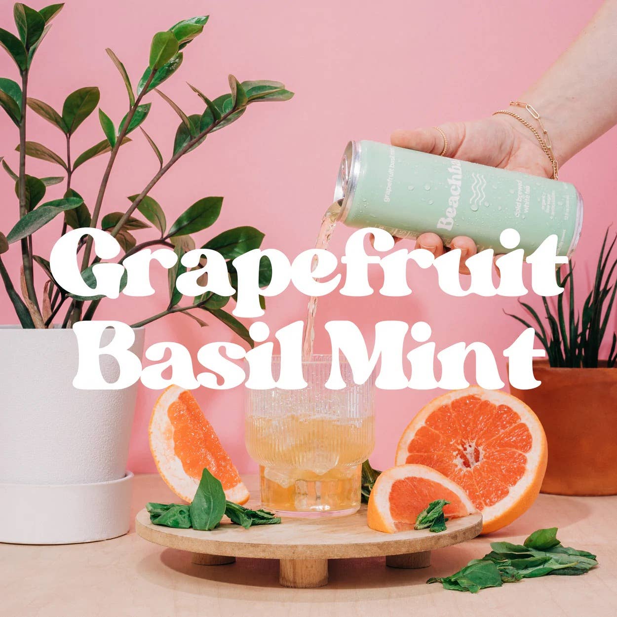 BEACHBALL Organic Iced Tea Can - Grapefruit Basil Mint