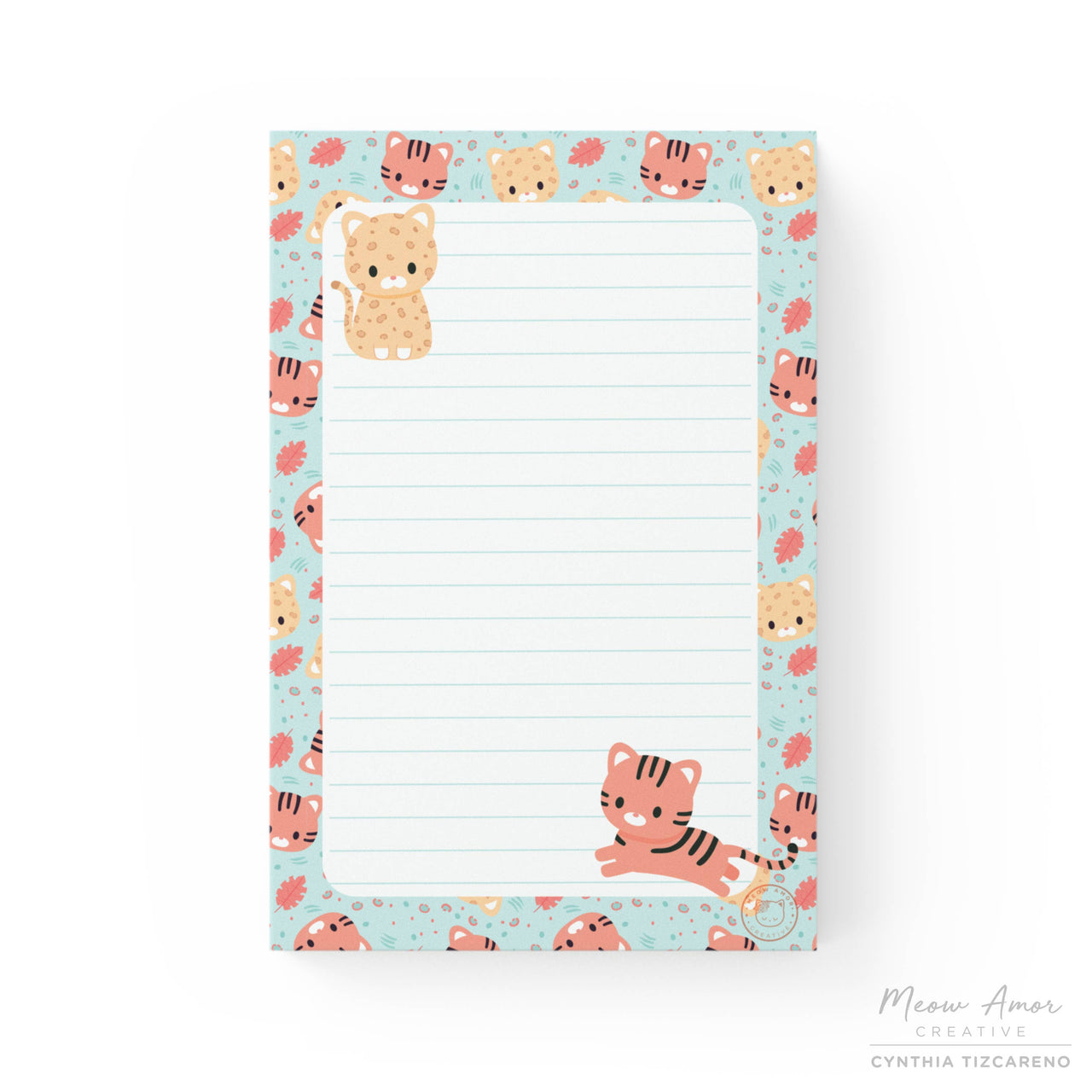 Wild Cats Lined Notepad
