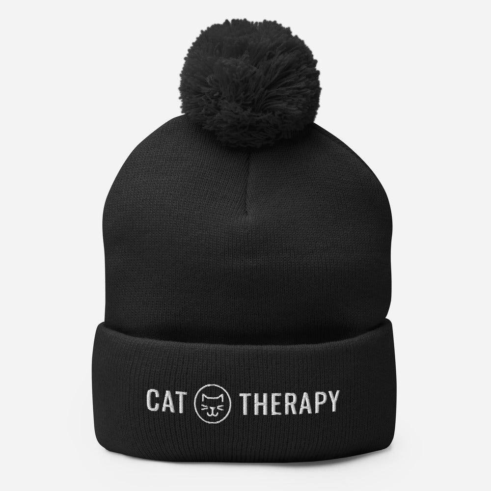 Cat Therapy Pom Pom Beanie