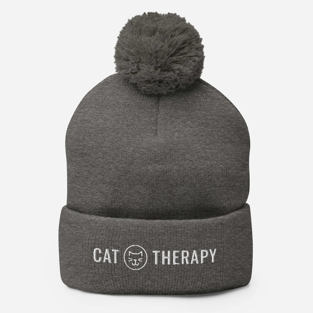 Cat Therapy Pom Pom Beanie